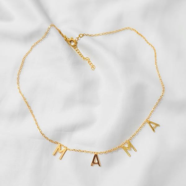 Alphabetic Name Necklace - 18k Gold Plated