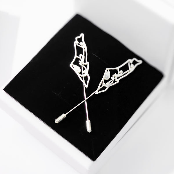 Map Brooch Pin