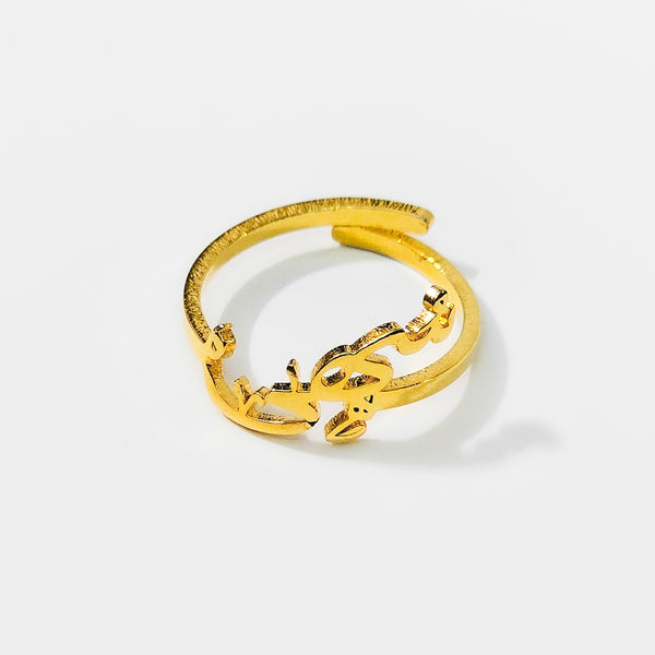 Single Name Ring - 18k Gold Plated