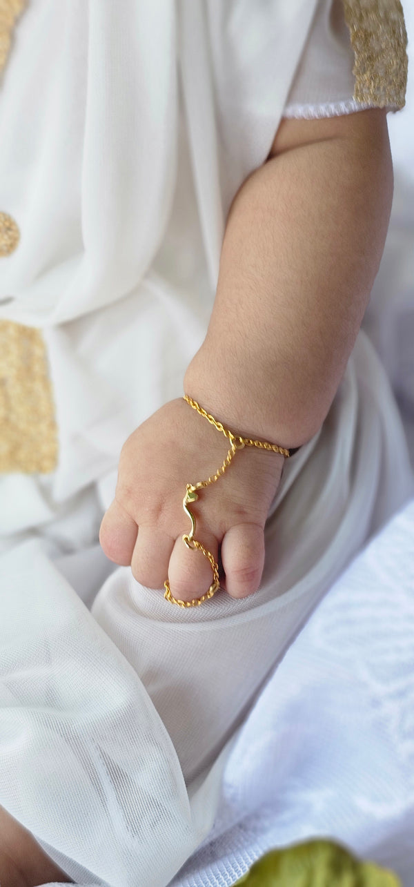Hand chain for babies - 18k gold plated