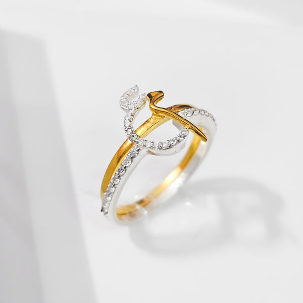 92.5 Silver Zircon Stones Stack Ring